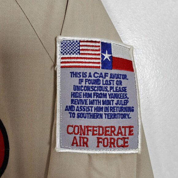 Vtg Bomber Jacket Society Aircraft Demolishers Ruger Confederate Air Force - Picture 5 of 13